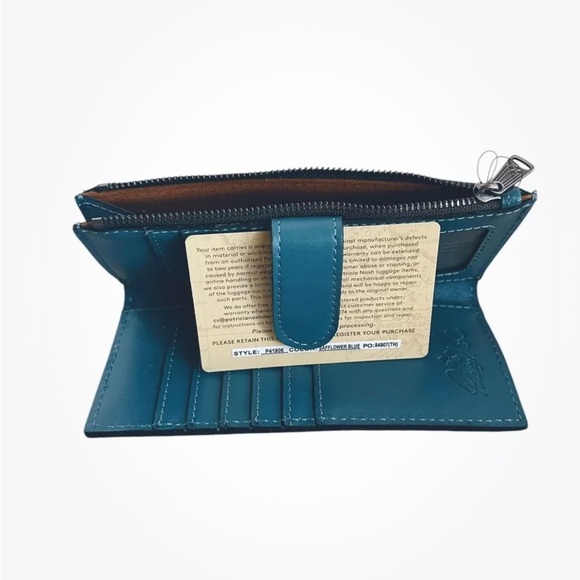 Patricia Nash Blue Leather Nazari Wallet - Picture 5 of 6